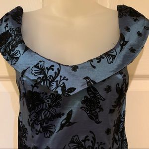 VooDoo Vixen Floral Flocked Wiggle Dress